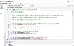 tabular intelligence scripting